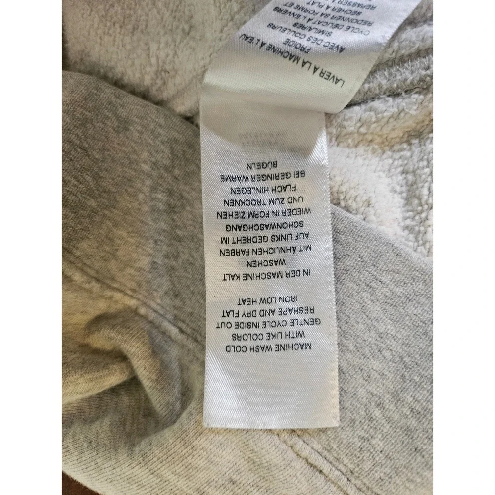 True Religion Zip Up Hoodie Large Gray Horseshoe Logo Fleece Sweatshirt